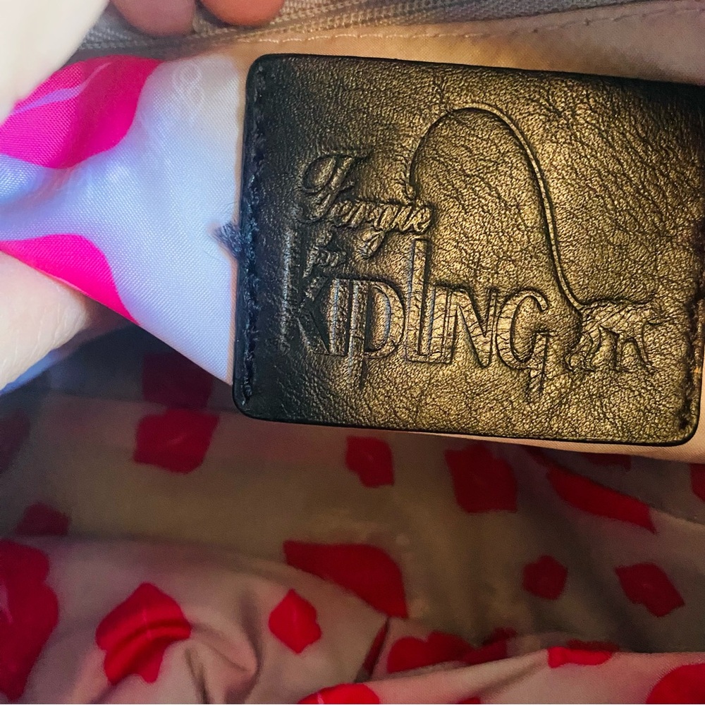 KIPLING FERGIE Black Kisses Lined Bag Y2K - Picture 9 of 11